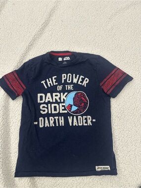 Star Wars Navy & Red Darth Vader 'The Power of the Dark Side' Kids Tee